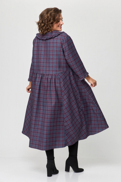 Платье Avenue 0115-1 серый+бордовый - фото 7