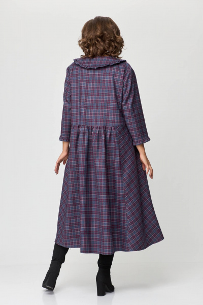 Платье Avenue 0115-1 серый+бордовый - фото 6