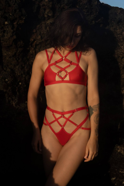 Красные трусы для повседневного комфорта и стиля LoveLace ТР0092 красный - фото 1