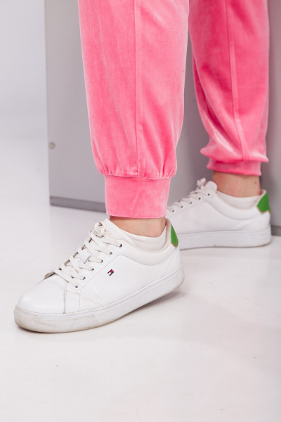 Брюки женские зауженные из трикотажа на резинке Abbi 2011 розовый - фото 7