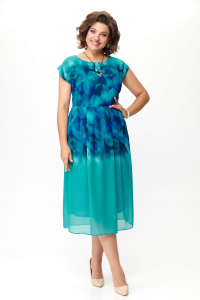 Платье нарядное из шифона с карманами и поясом Solomeya Lux 959 - фото 7