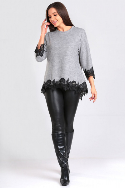 Блуза Таир-Гранд 62431 серый - фото 3