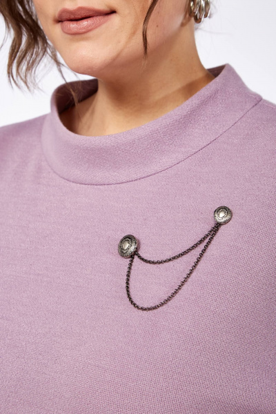 Брюки, джемпер Ольга Стиль С-775 черный_пудра - фото 7