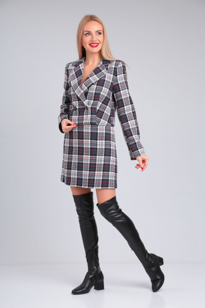 Жакет и юбка в стиле шанель для офиса AXXA 26146 А - фото 6