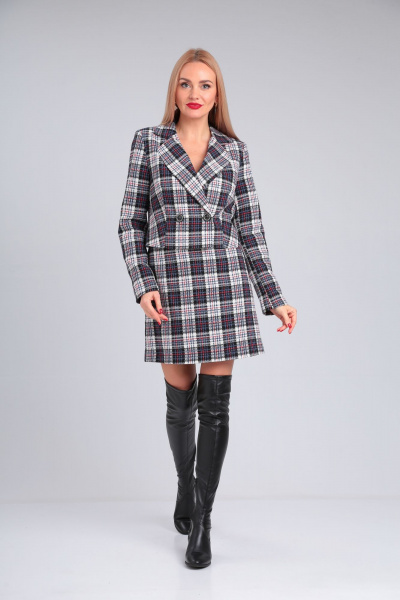 Жакет и юбка в стиле шанель для офиса AXXA 26146 А - фото 3