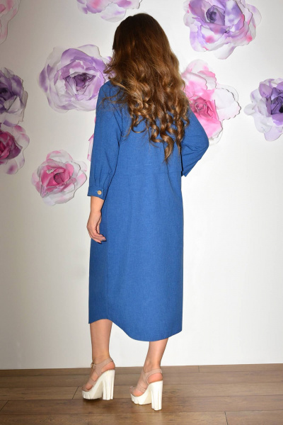 Демисезонное женское платье прямого силуэта с декоративными шнурами Needle 455/1 - фото 2