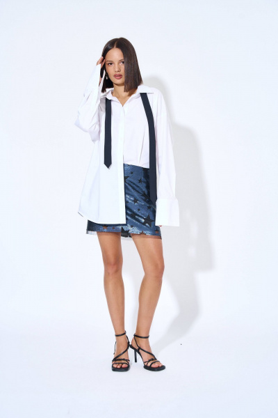 Юбка прямая из костюмной ткани с застежкой-молнией AG Green G478/8 - фото 4