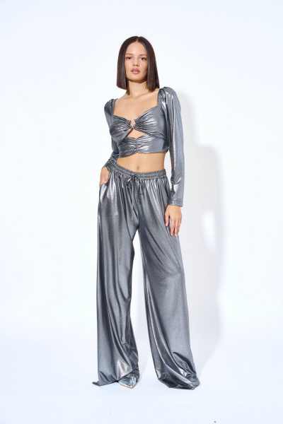 Круглогодичный женский трикотажный джемпер с рельефами AG Green G482/9 - фото 3