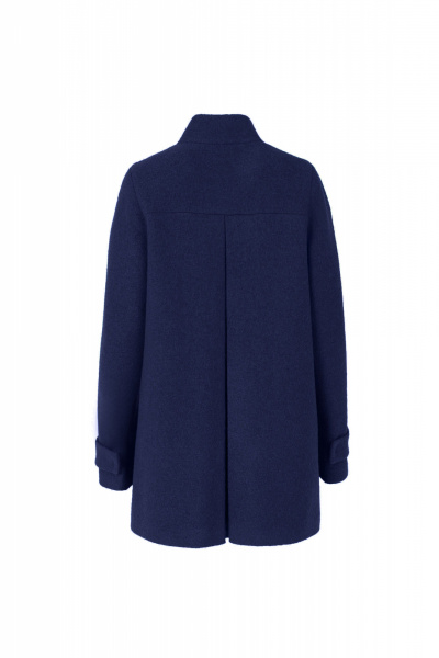 Пальто женское демисезонное синий однобортное с воротником-стойкой Elema 1-12465-1-164 тёмно-синий - фото 3