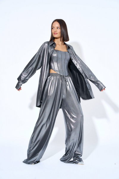 Брюки женские трикотажные с эластичным поясом AG Green G483/6 - фото 7