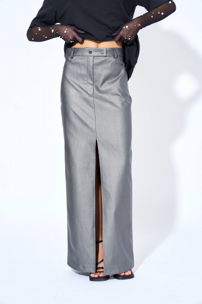 Юбка женская летняя из костюмной ткани с карманами AG Green G484/8 - фото 9