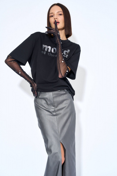 Юбка женская летняя из костюмной ткани с карманами AG Green G484/8 - фото 4