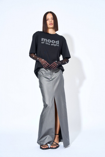 Юбка женская летняя из костюмной ткани с карманами AG Green G484/8 - фото 5