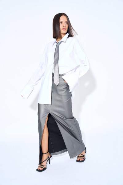 Юбка женская летняя из костюмной ткани с карманами AG Green G484/8 - фото 7