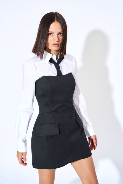 Комбинезон из костюмно-плательной ткани с талевыми вытачками AG Green G487/2 - фото 5