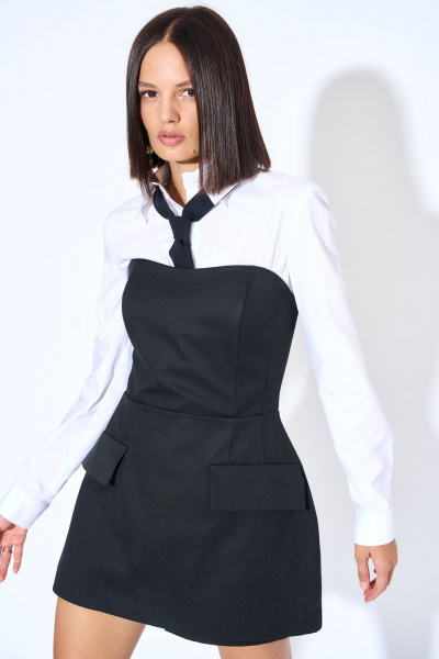 Комбинезон из костюмно-плательной ткани с талевыми вытачками AG Green G487/2 - фото 4