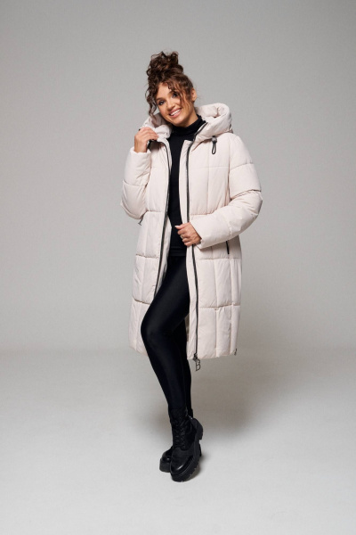 Пальто Beautiful&Free 6112 молочный - фото 4