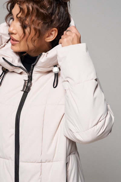 Пальто Beautiful&Free 6112 молочный - фото 6