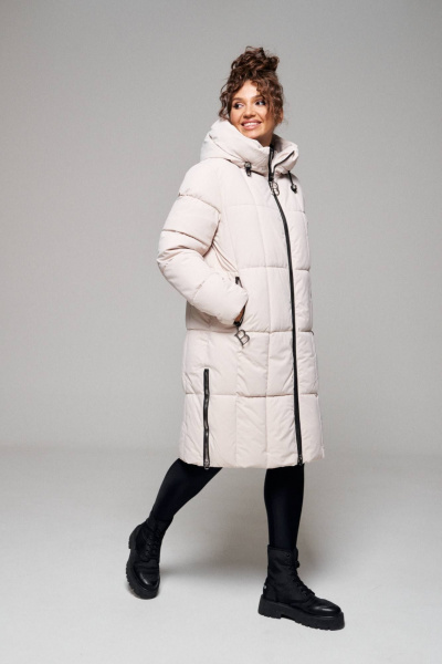 Пальто Beautiful&Free 6112 молочный - фото 3