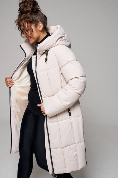 Пальто Beautiful&Free 6112 молочный - фото 7