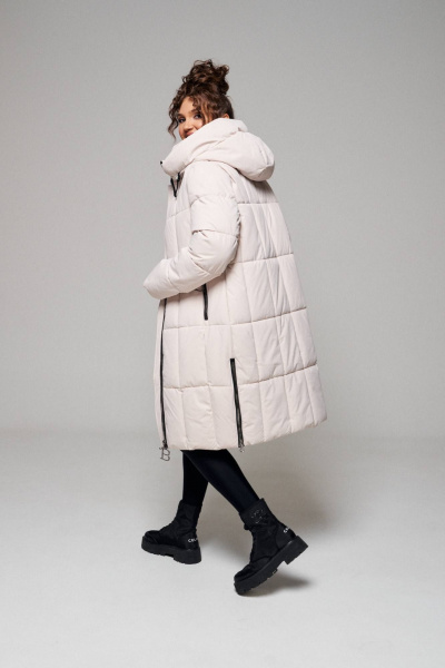 Пальто Beautiful&Free 6112 молочный - фото 10