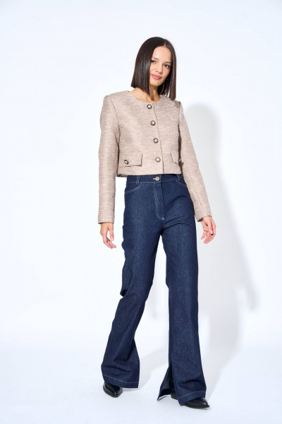 Жакет из костюмно-плательной ткани с нагрудными вытачками AG Green G491/4 - фото 5