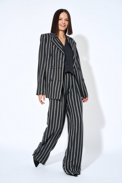 Женские прямые брюки из костюмной ткани AG Green G497/6 - фото 4