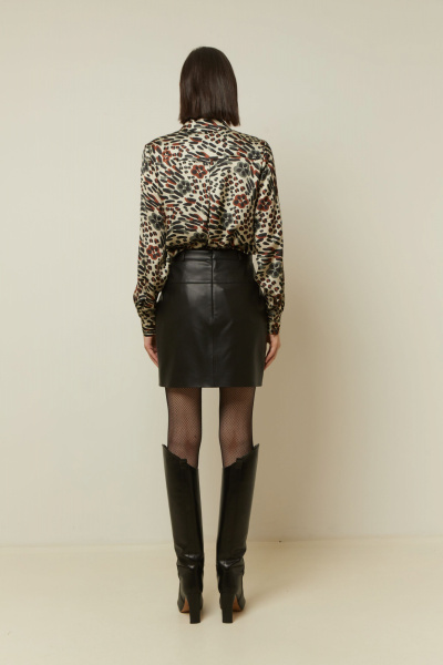 Блуза демисезонная из вискозы и текстиля Elema 2К-11-164 принт - фото 4