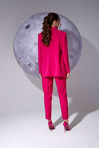 Брюки, жакет, топ Твой имидж 1613 фуксия - фото 3