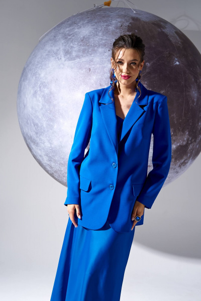 Жакет, топ, юбка Твой имидж 1660 ультрамарин - фото 3