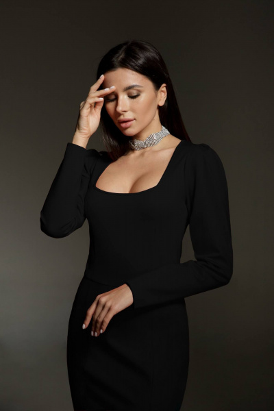 Платье BARBARA В207 черный - фото 2