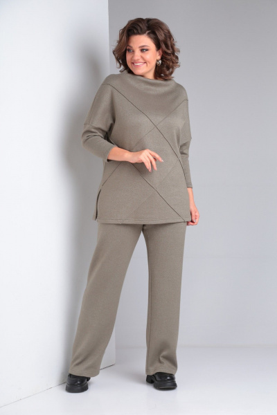 Комплект из трикотажных брюк и джемпера с защипами Диомант 1933 - фото 1