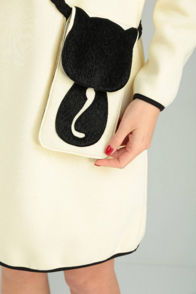 Платье прямого силуэта с отложным воротником-стойкой Rishelie 880 - фото 3