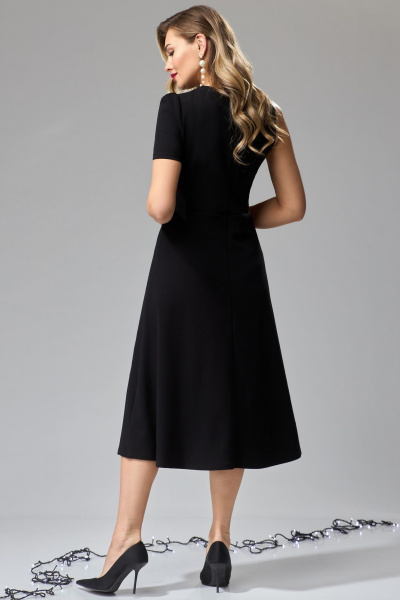 Платье-талия с фигурным вырезом из трикотажного крепа Allure 1158А - фото 3