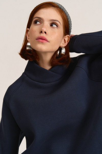 Світшот прямого силуету з начесом для повсякденного стилю MG Wear 2101 графит - фото 6