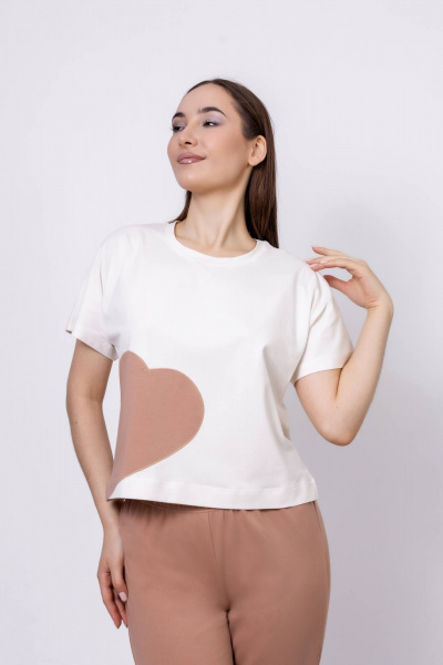 Брюки, майка ЛЕДИ ГРАНД 2328104 шампань+песок - фото 5