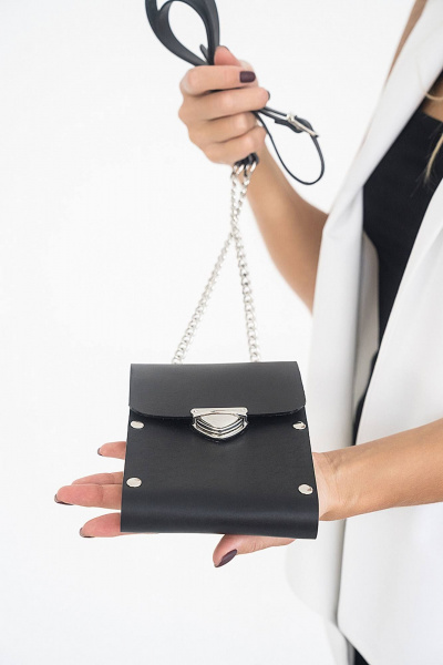 Кожаная сумка через плечо с деревянными вставками Because KOLIBRI - фото 6