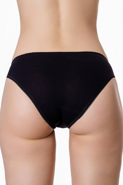 Черные кружевные трусы со средним вырезом и низкой посадкой ЛЕДИ ГРАНД 201192 черный - фото 3