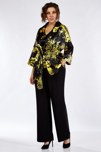 3-комплект из жакета-кимоно, блузки и брюк палаццо Matini 1.1711 желтый - фото 13