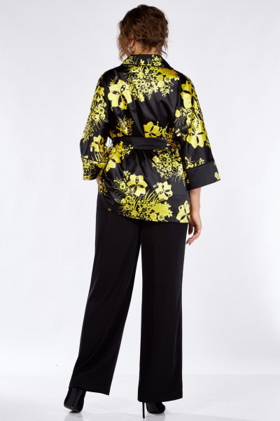3-комплект из жакета-кимоно, блузки и брюк палаццо Matini 1.1711 желтый - фото 15