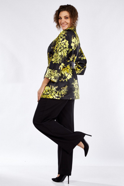 3-комплект из жакета-кимоно, блузки и брюк палаццо Matini 1.1711 желтый - фото 5