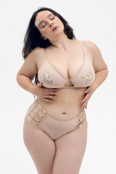 Трусы из трикотажа на каждый день с обхватом бедер XS-4XL LoveLace ТР0457 бежевый - фото 1