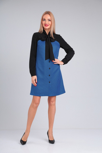 Платье из костюмной ткани с бантовым воротником Takka Plus 23-210/1 - фото 10