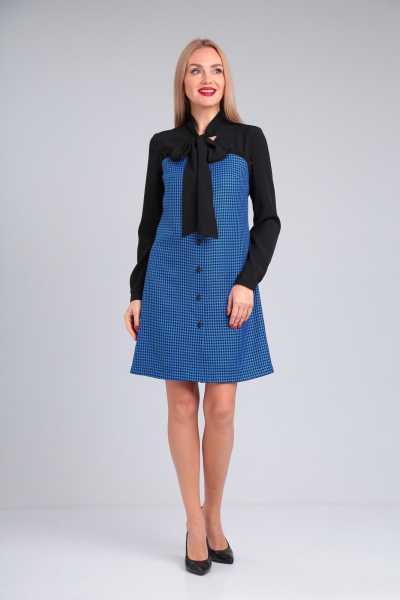 Платье из костюмной ткани с бантовым воротником Takka Plus 23-210/1 - фото 8