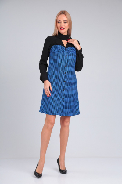 Платье из костюмной ткани с бантовым воротником Takka Plus 23-210/1 - фото 5