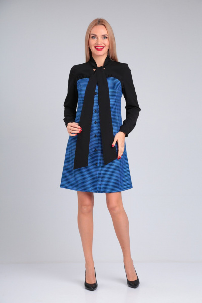 Платье из костюмной ткани с бантовым воротником Takka Plus 23-210/1 - фото 1