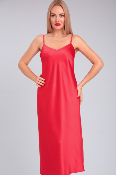 Атласное платье-комбинация с регуляторными бретелями Takka Plus 23-211/1 - фото 7