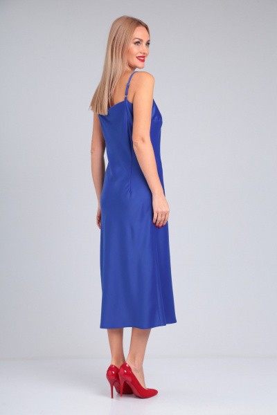 Атласное платье-комбинация с вытачками и регулируемыми бретелями Takka Plus 23-211/2 - фото 12