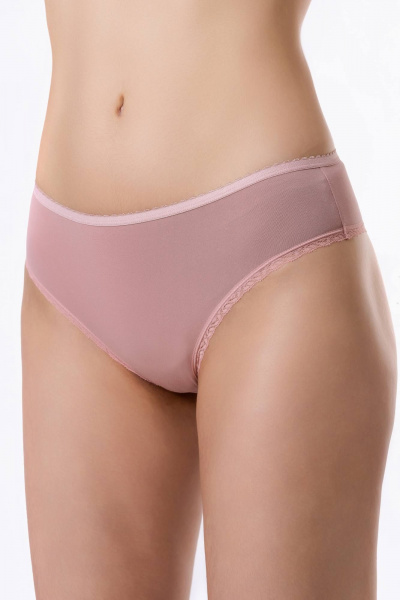 Бразилиана из кружева и хлопка с высоким вырезом ЛЕДИ ГРАНД 181150 антик - фото 1