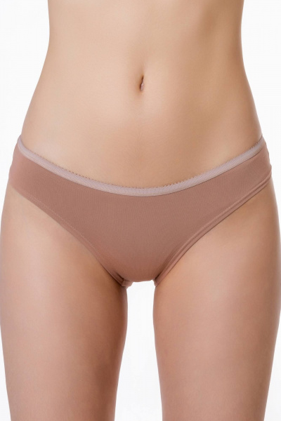 Удобные бежевые трусы со средним вырезом и классическим стилем ЛЕДИ ГРАНД 201177 песок - фото 3